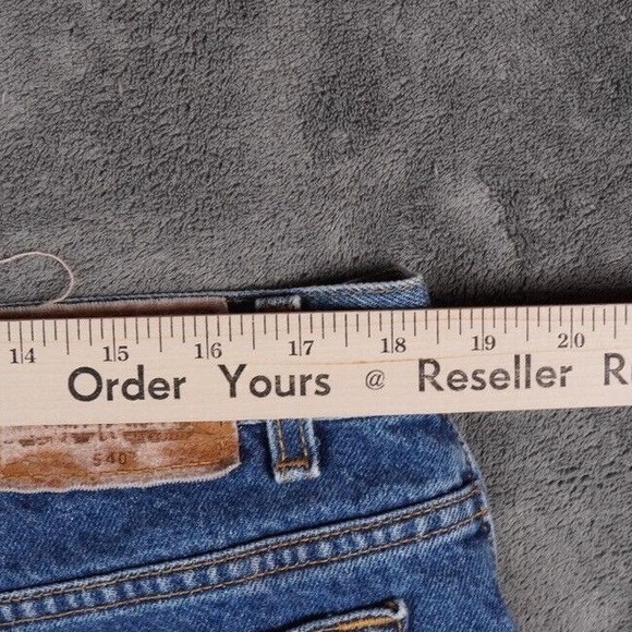 VTG Levis 540 Jeans Men 40x30 Blue (37x30) Orange Tab Black Bat Wing Y2K Biker - Picture 7 of 13